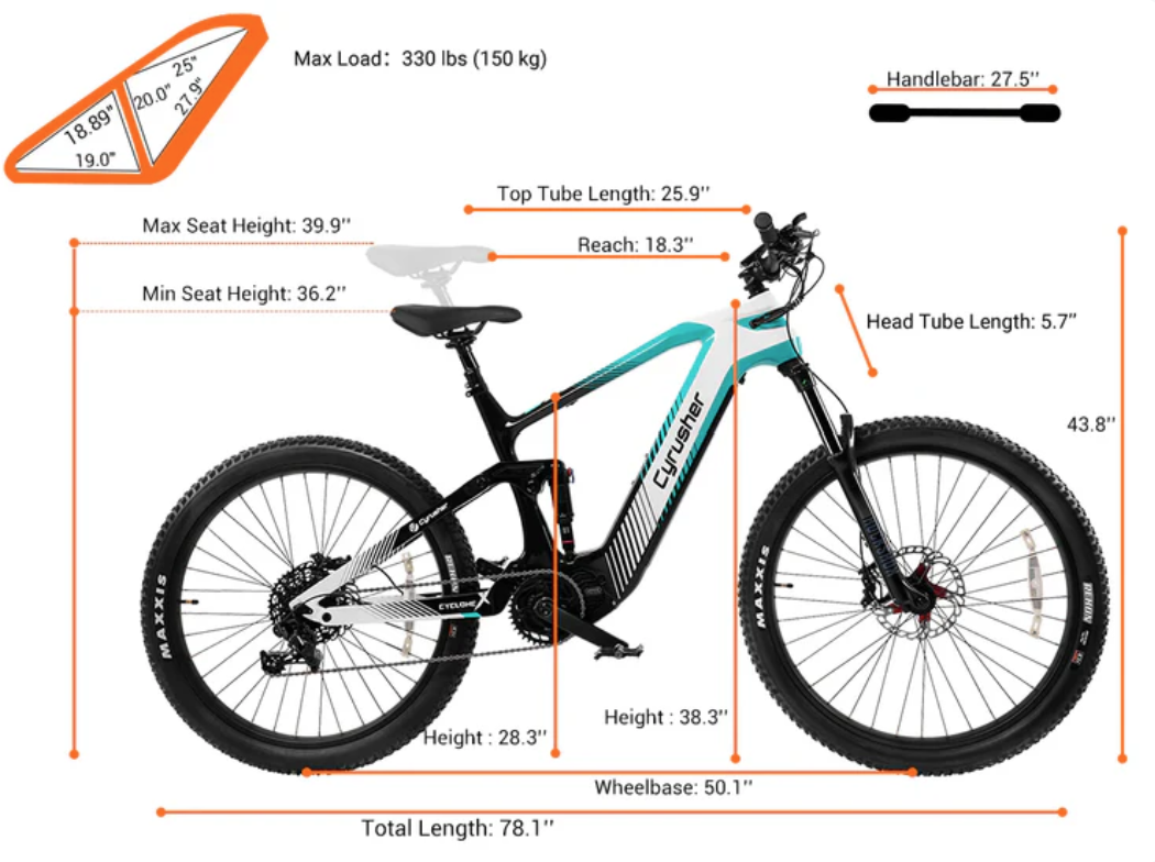 Cyclone X Carbon Fiber Mountain Ebike by Cyrusher