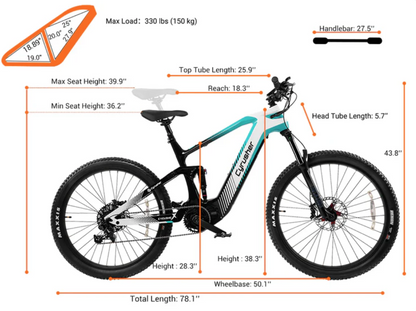 Cyclone X Carbon Fiber Mountain Ebike by Cyrusher