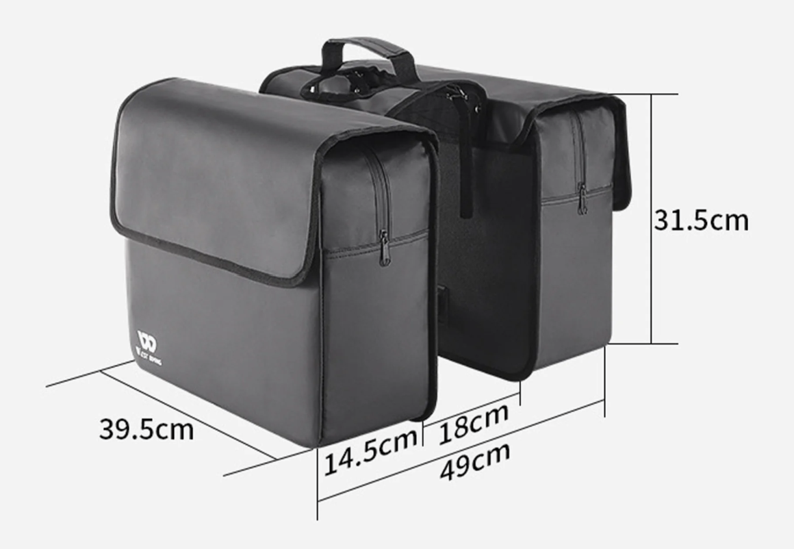 Double Pannier Rear Rack Bag - SR200