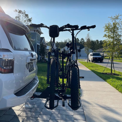 Rugged Dual Ebike Carrying Rack Hitch Mounted by Jupiter Bikes